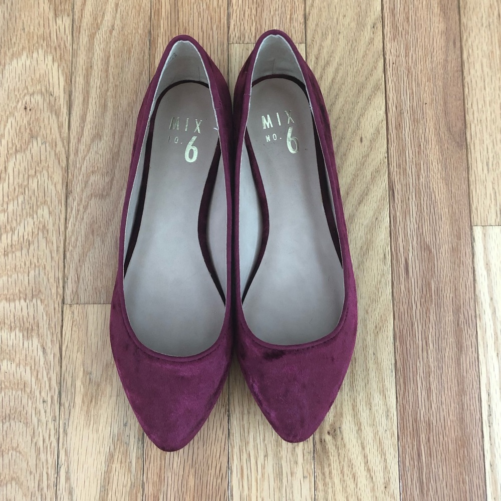 Red velvet flats
